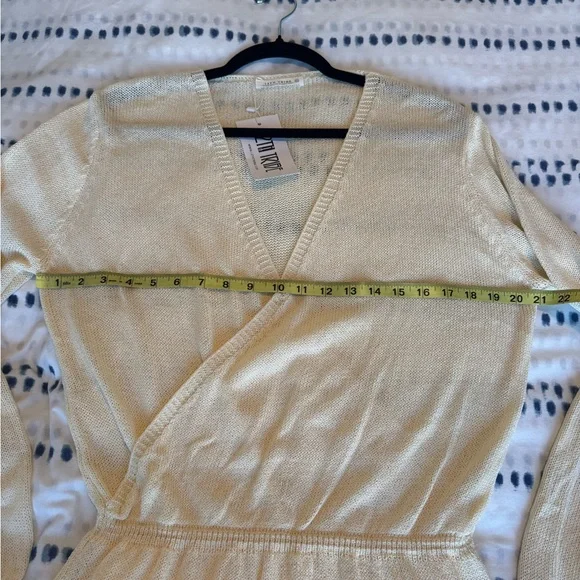 12th Tribe Alma Cream Knit Mini Dress - Size XL - Picture 14 of 16